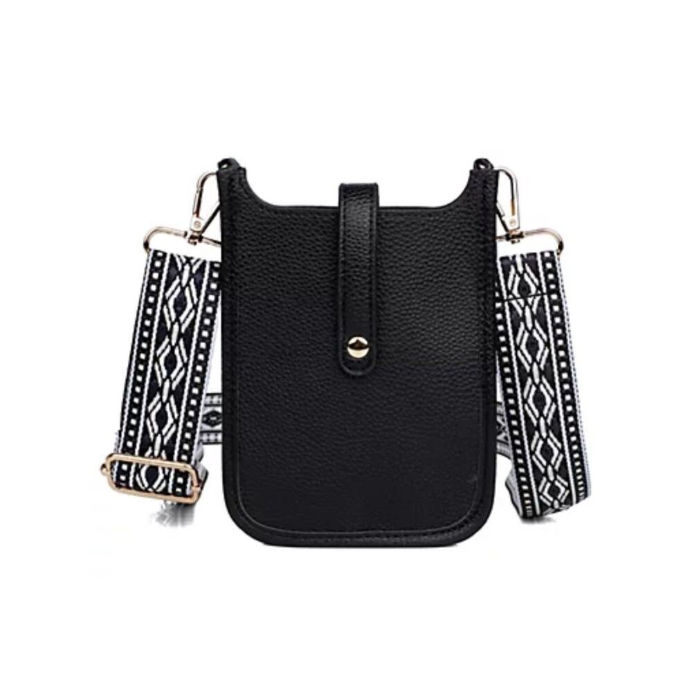 Julia Buxton Hobo Cellphone Vegan Leather Cross Body Boho Minimalist Travel Chic